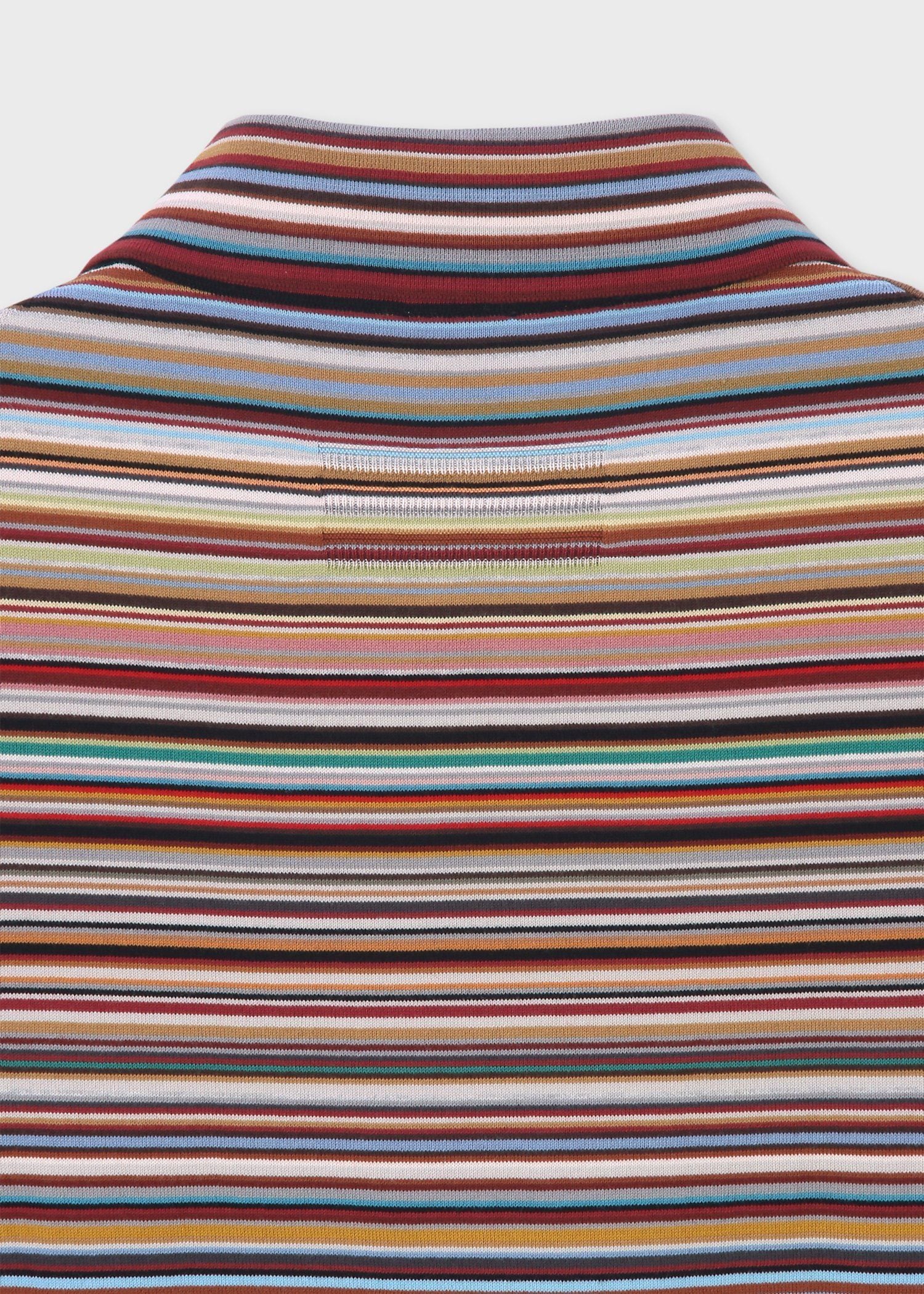 "Signature Stripe" ニット ポロシャツ