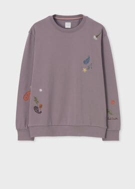 ペイズリーフラワー エンブロイダード スウェット
