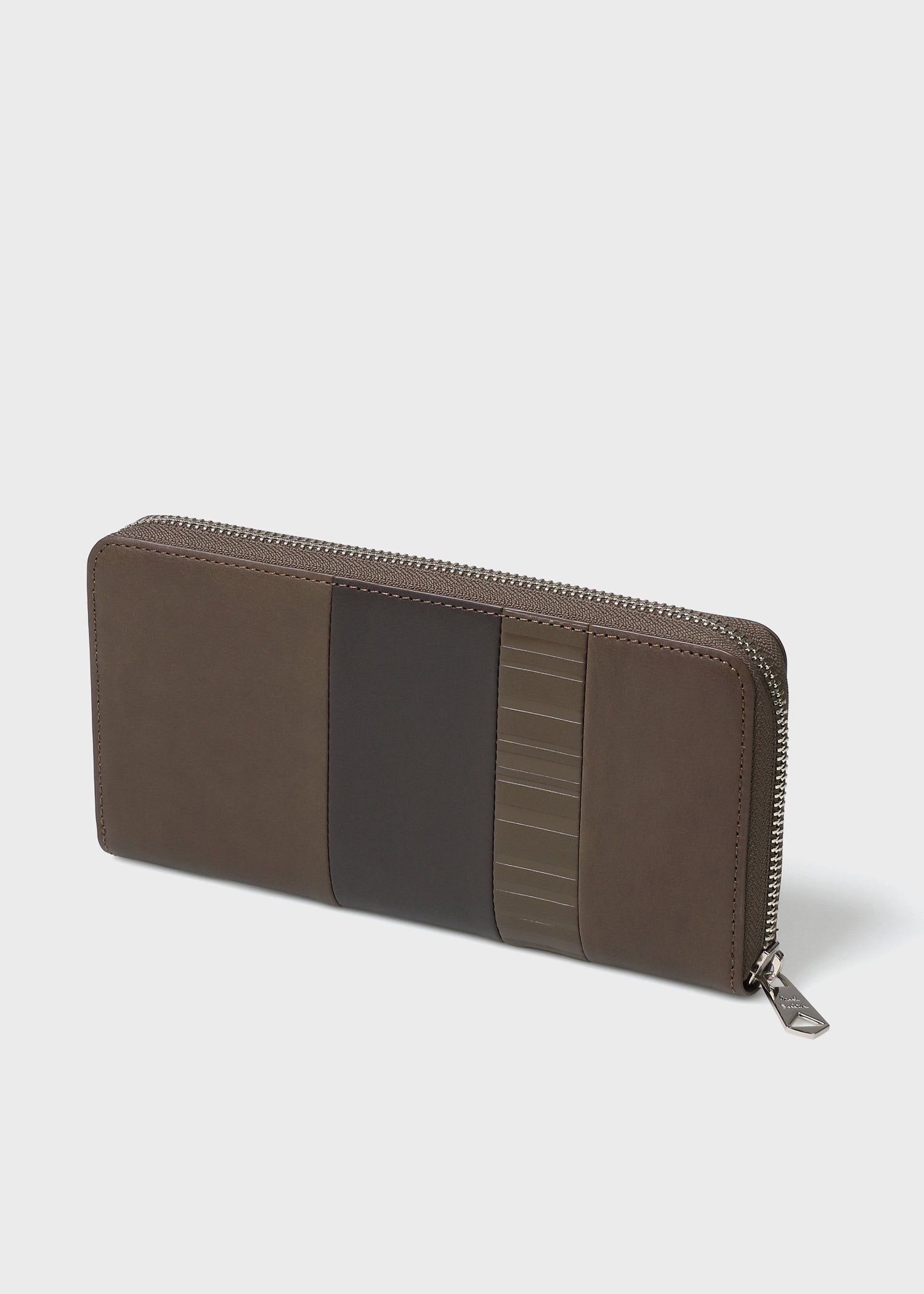 激安人気新品 レザーパッチワーク 長財布（カーキ） ｜ポール・スミス 小物