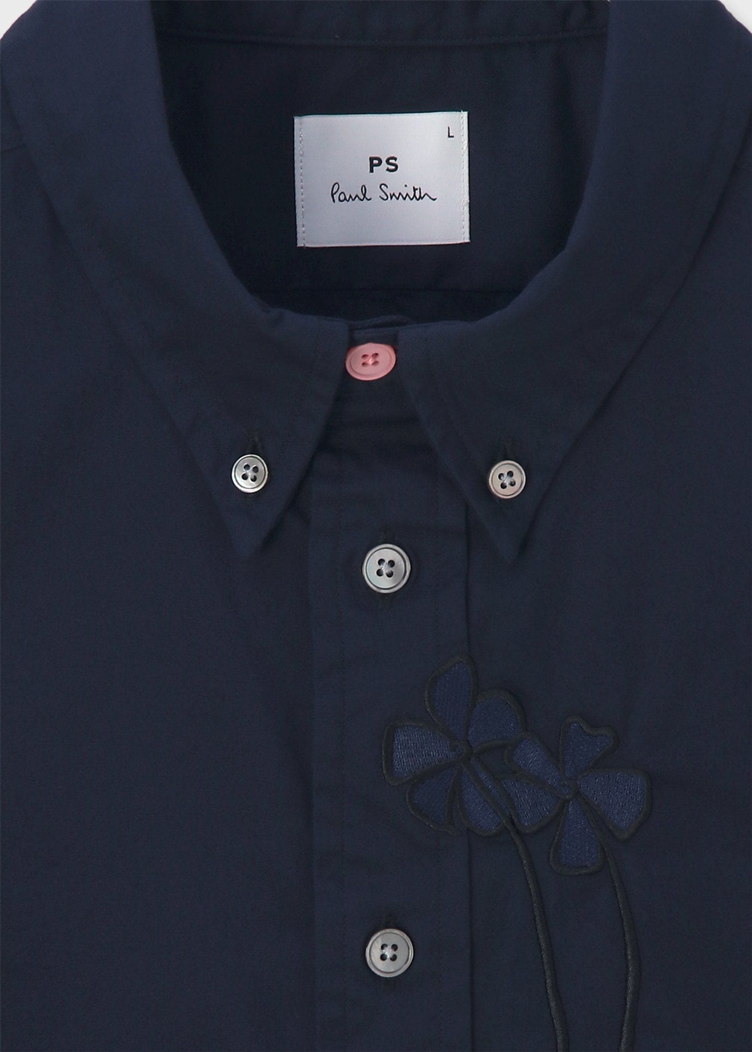 "Flower Embroidery" カジュアルシャツ