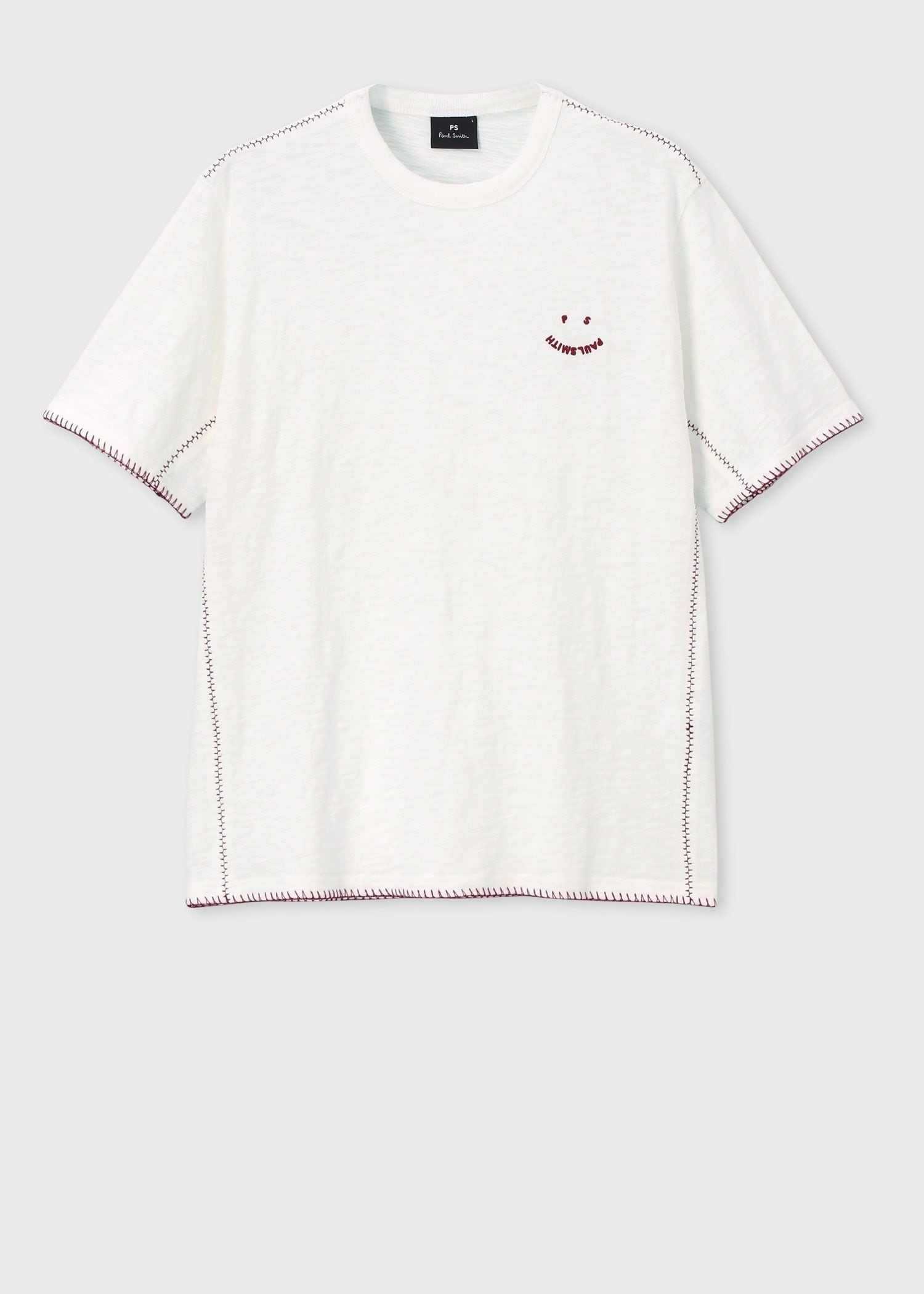 "Happy" ブランケットエンブロイダリー Tシャツ