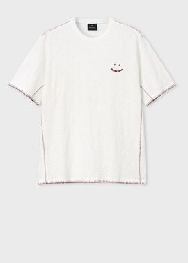 "Happy" ブランケットエンブロイダリー Tシャツ