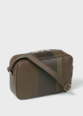 魅了 レザーパッチワーク ミニショルダーバッグ（カーキ） ｜ポール ショルダーバッグ
