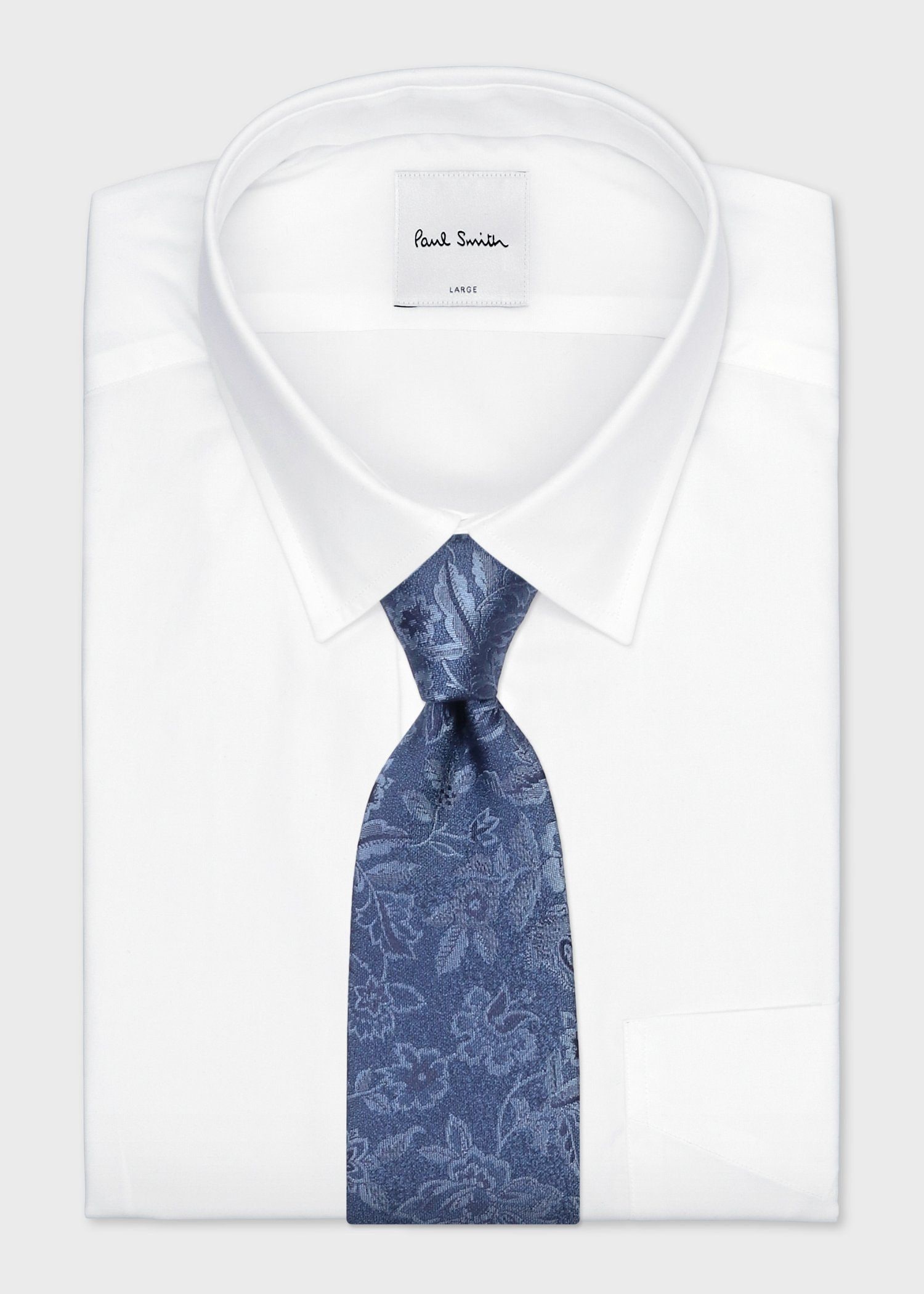 ジャカードフローラル タイ（サックスブルー） ｜ポール・スミス