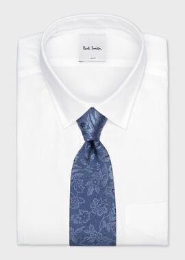 ジャカードフローラル タイ（サックスブルー） ｜ポール・スミス