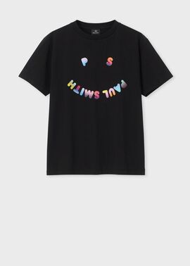 ウィメンズ "Happy" グラデーション ポップ 半袖Tシャツ