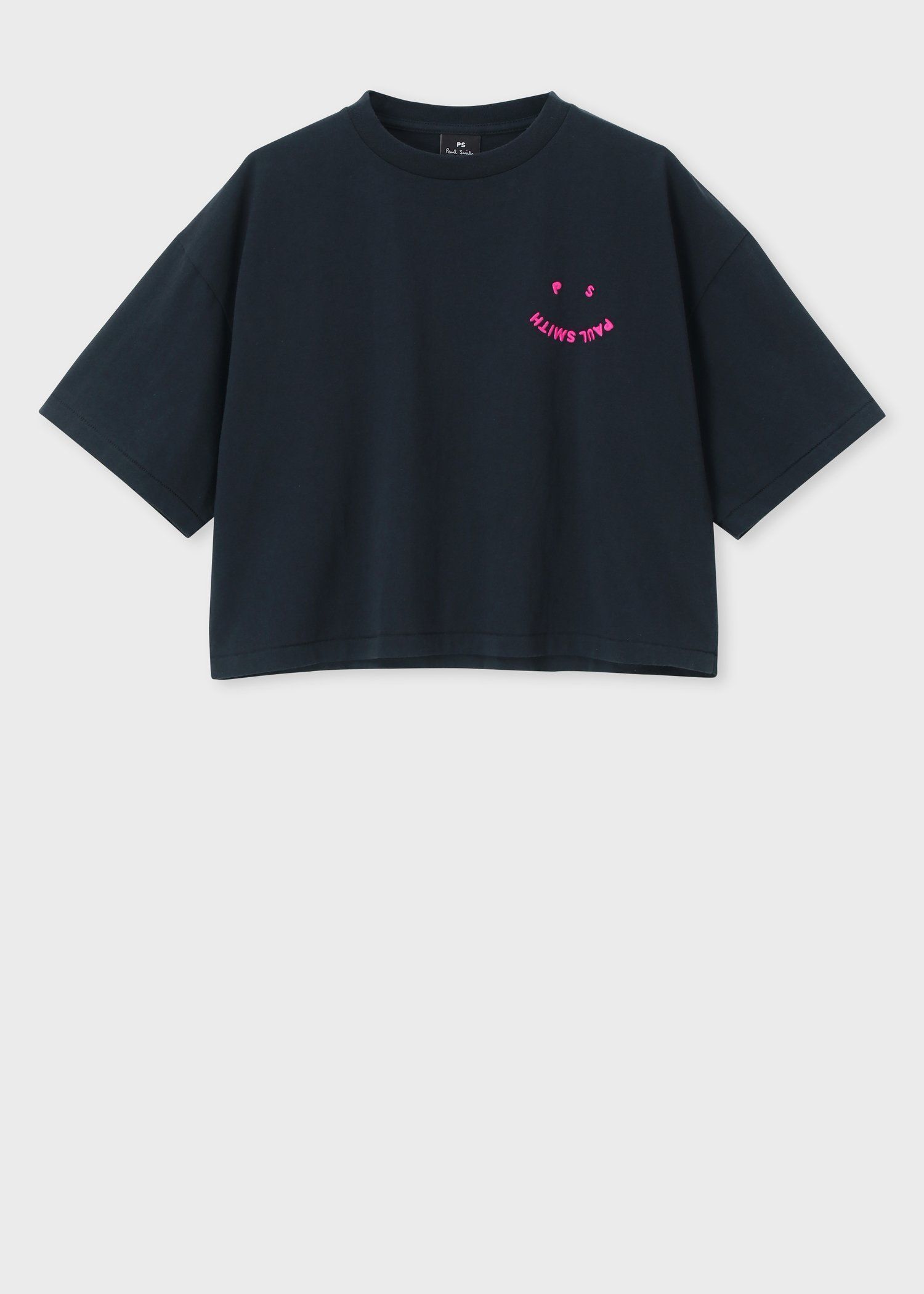 ウィメンズ "Happy" クロップド 半袖Tシャツ