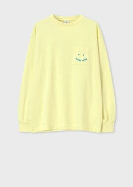 ウィメンズ "Happy" ヴィンテージ 長袖Tシャツ