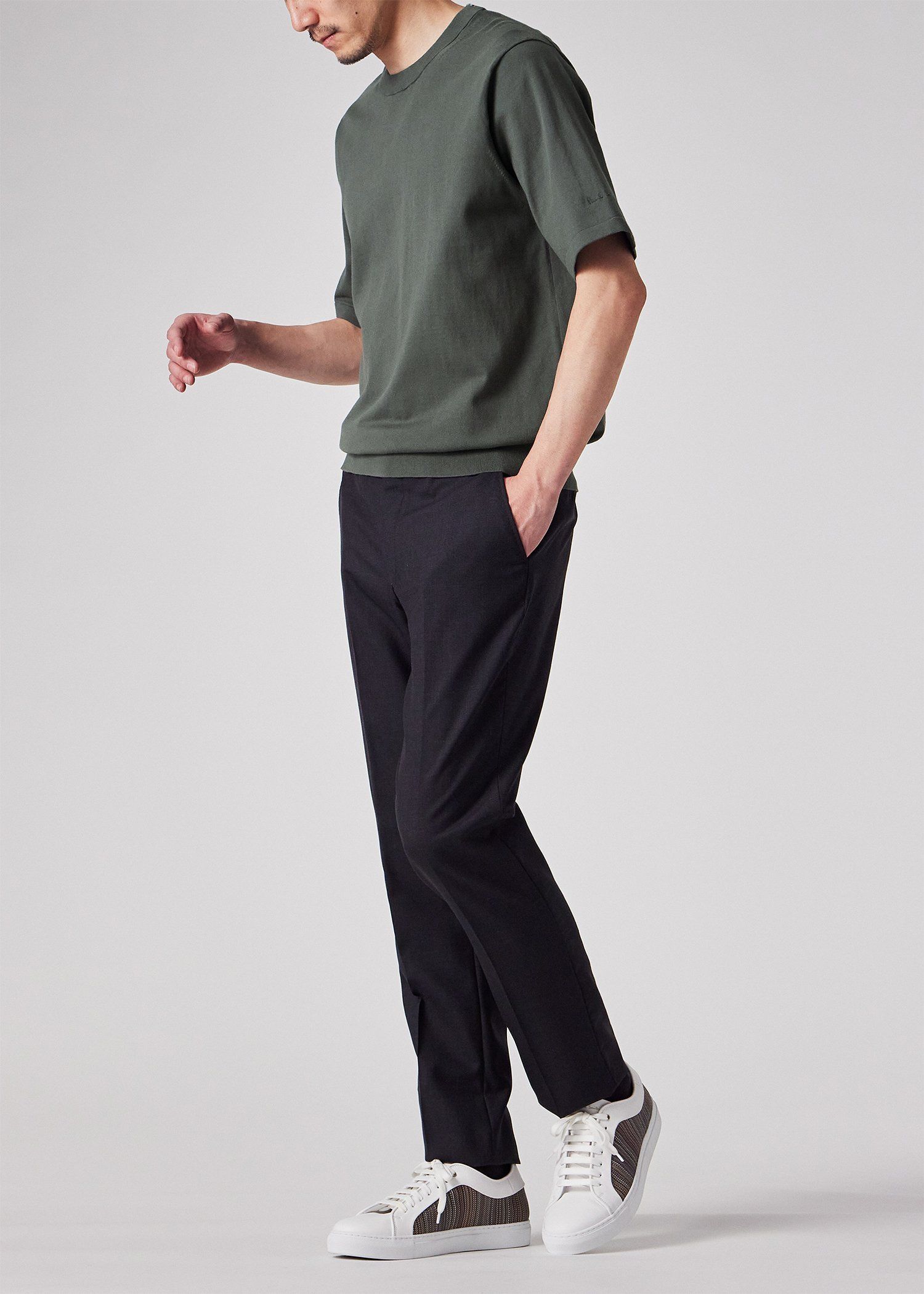 オーガニックコットン クルーネックニット