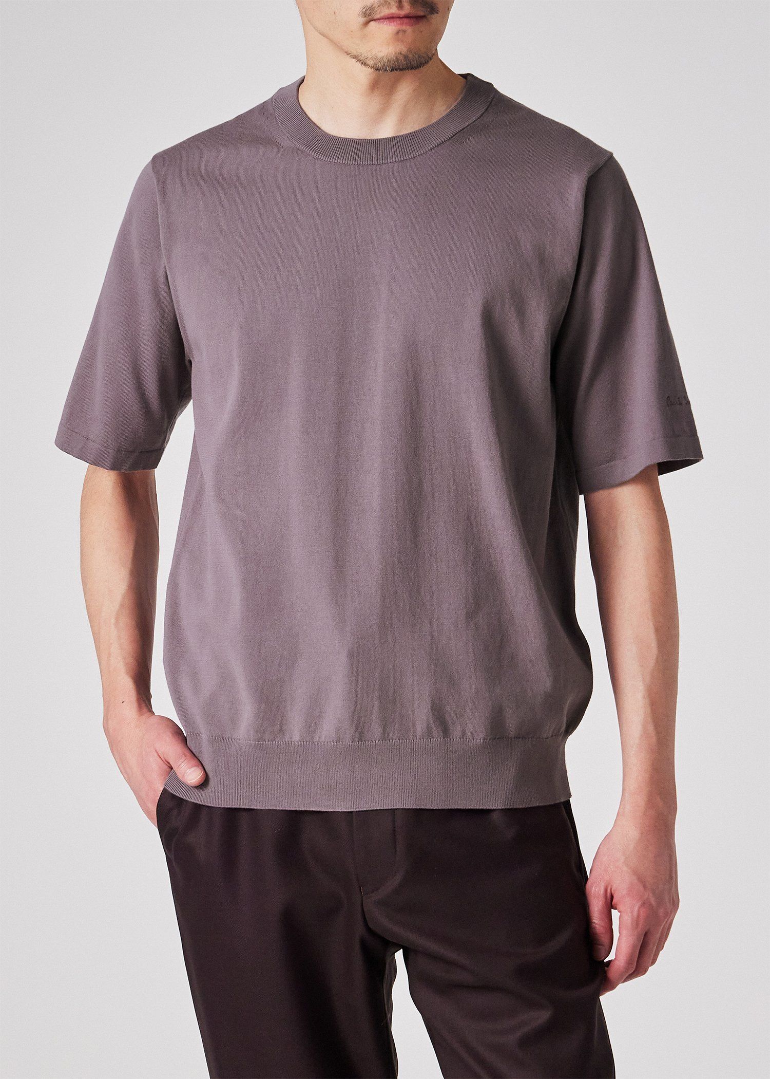 オーガニックコットン クルーネックニット