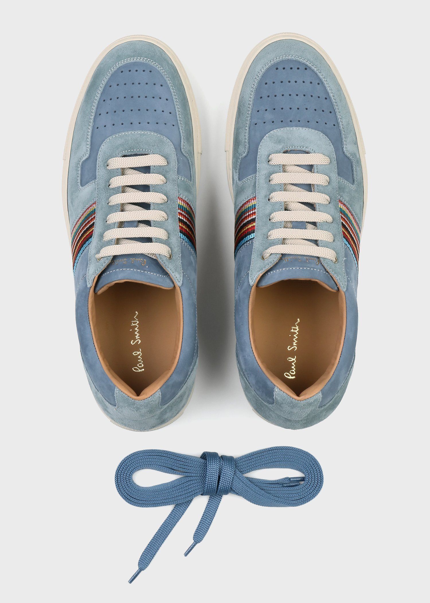 "Signature Stripe" レザー スニーカー