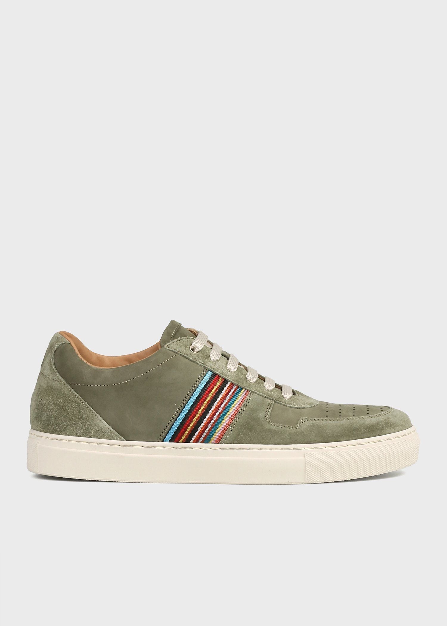 "Signature Stripe" レザー スニーカー