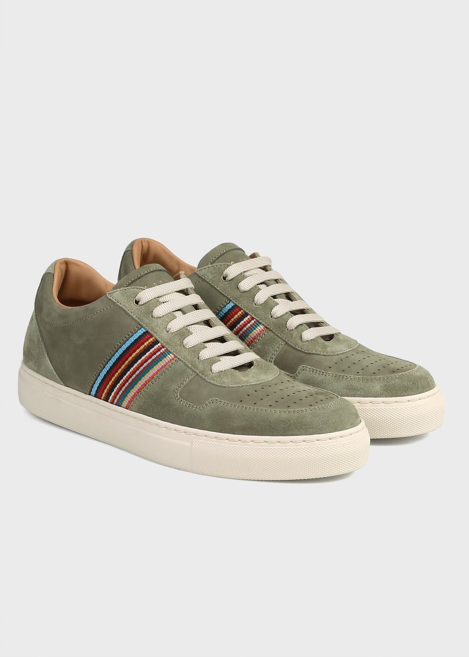 "Signature Stripe" レザー スニーカー