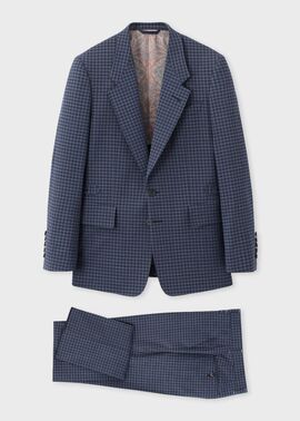 【Paul Smith】チェック サイドアジャスター スーツ マイクロギンガムチェック サイドアジャスター シングル2Bスーツ