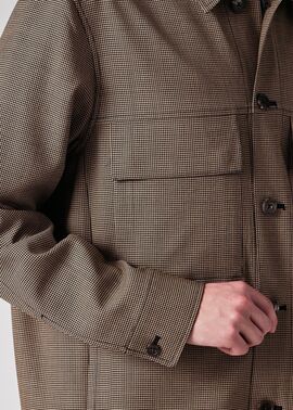 ハウンドトゥース柄ウールジャケット T-JACKET（ティージャケット）ウールアルパカブークレハウンド