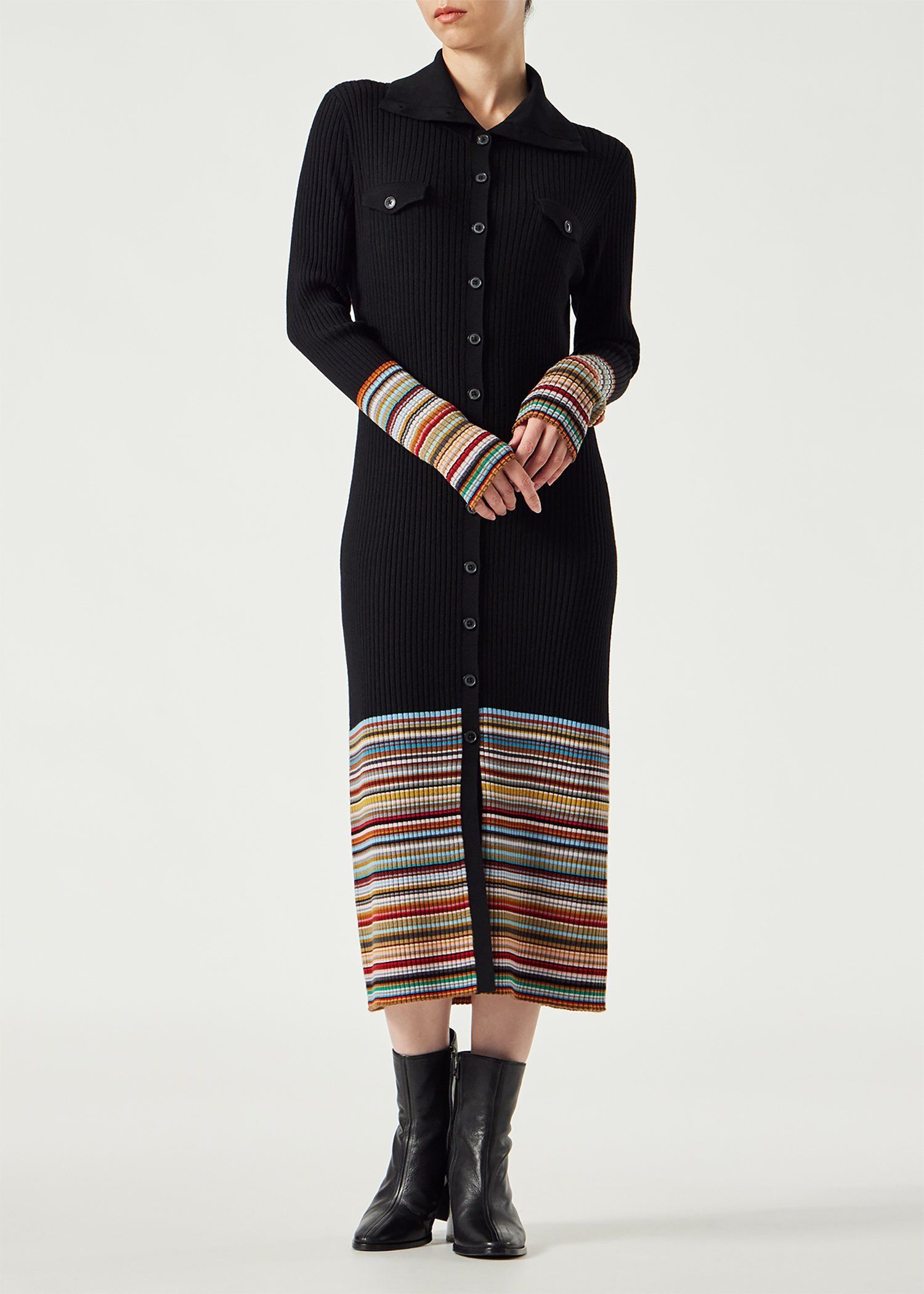 ウィメンズ "Signature Stripe" リブニット ワンピース