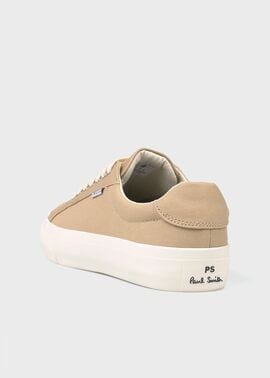 PS Paul Smith Amos スニーカー Men's Coated Black Leather 'Amos' Trainers