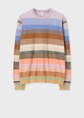 "Smith Stripe" クルーネックニット
