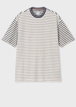 新しい ジャカード ボーダー 半袖カットソー ｜ポール・スミス Tシャツ(半袖+袖なし)