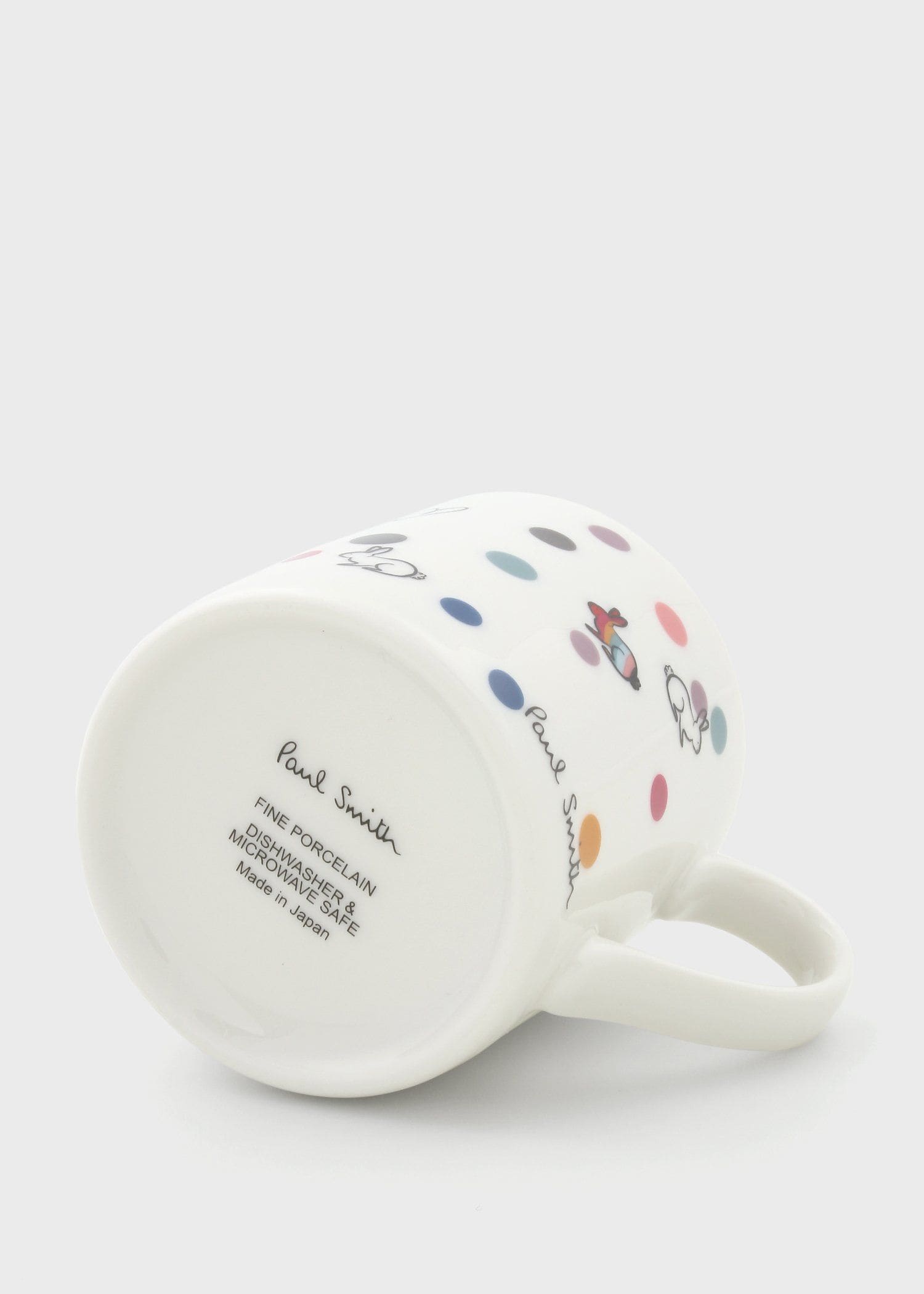 "Swirl Rabbit Heart & Spots" マグカップ