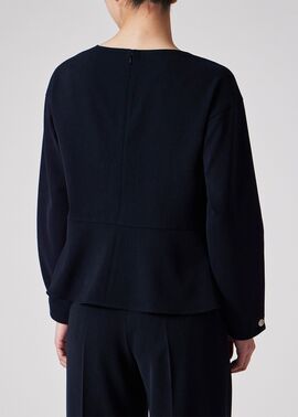 美品　P.S ポールスミスウィメン　ウール　パンツセットアップ　M　ビジネス等 ウィメンズ サマー ジャケット（ネイビー） ｜ポール・スミス