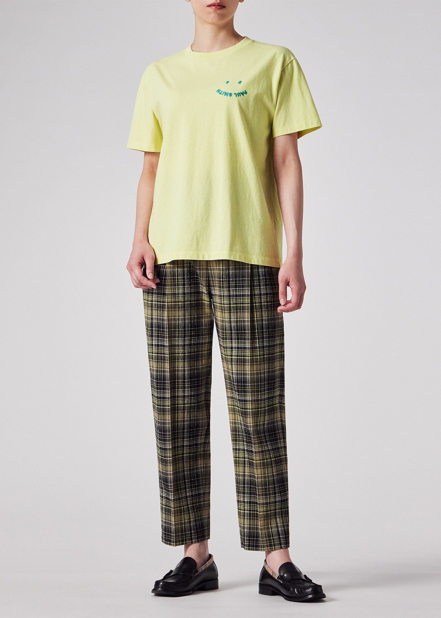 ウィメンズ "Happy" ヴィンテージ 半袖Tシャツ