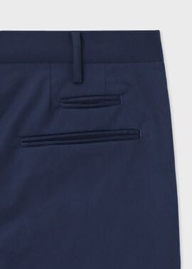 新品☆PS Paul Smith コットン ストレッチ トラウザース☆紺☆XL