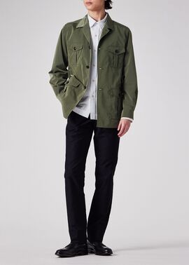 Paul Smith ポールスミス ミリタリージャケット カーキ ヴィンテージウォッシュナイロン 4ポケットジャケット（カーキ