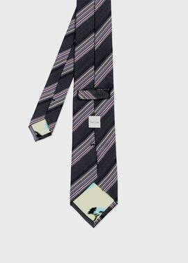 マルチカラーレジメンタル タイ（ダークグレー） ｜ポール・スミス