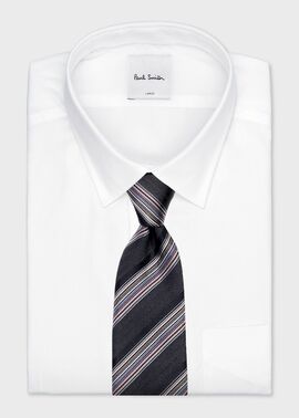 マルチカラーレジメンタル タイ（ダークグレー） ｜ポール・スミス