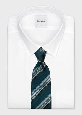 マルチカラーレジメンタル タイ（ダークグリーン） ｜ポール・スミス