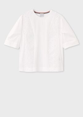 ウィメンズ レース コンビ 半袖カットソー