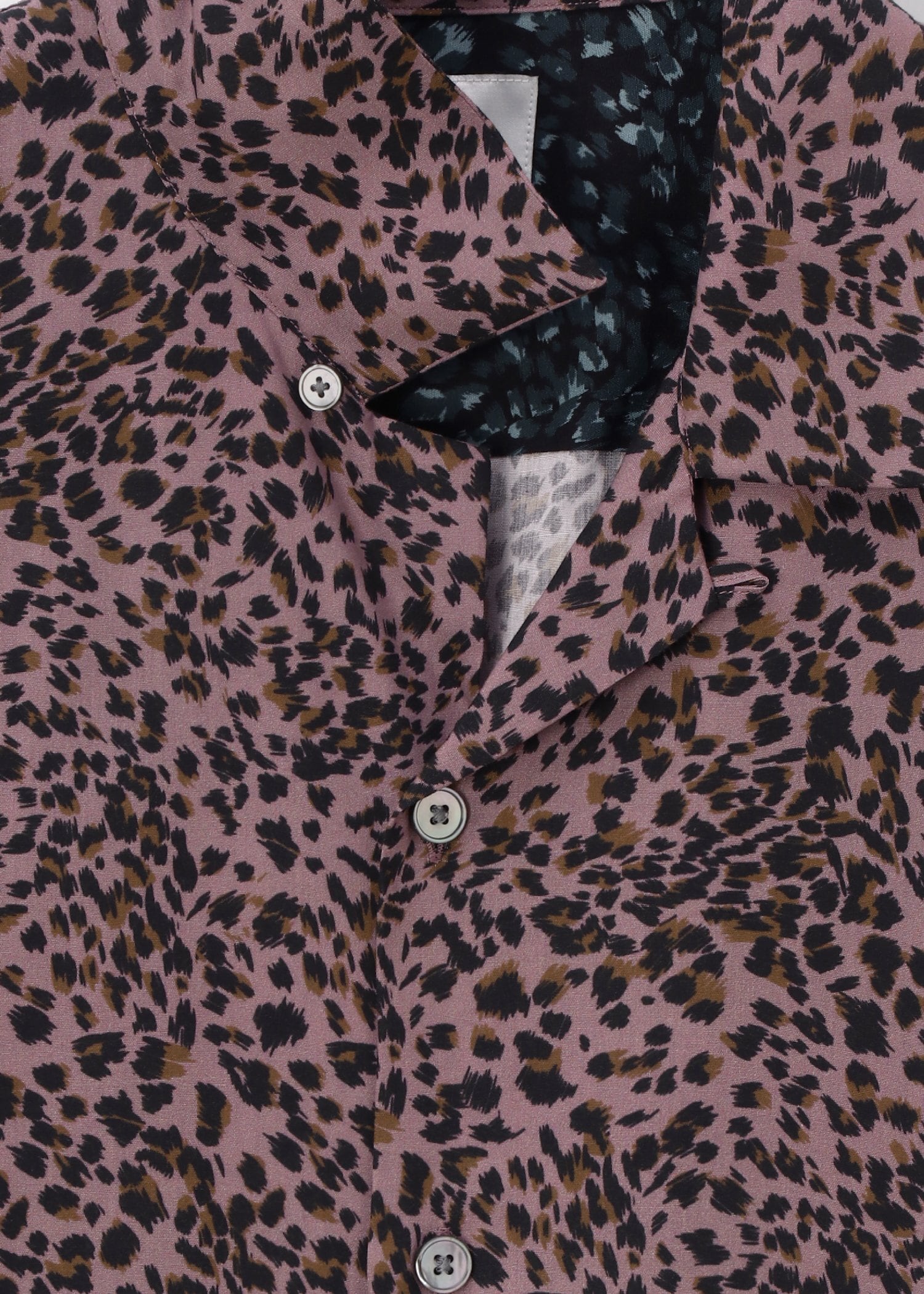 "Leopard" オープンカラーシャツ