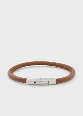 ロゴクラスプ レザーブレスレット