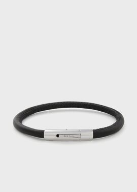 爆買い！ ロゴクラスプ ｜ポール・スミス レザーブレスレット（ブラック） アクセサリー