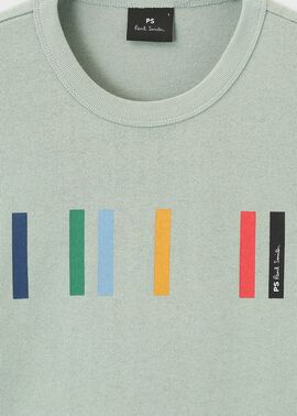 Paul Smith Tシャツ 半袖 ブロックデザイン Paul Smith】半袖Tシャツ Zip Upプリント コットン (Paul Smith