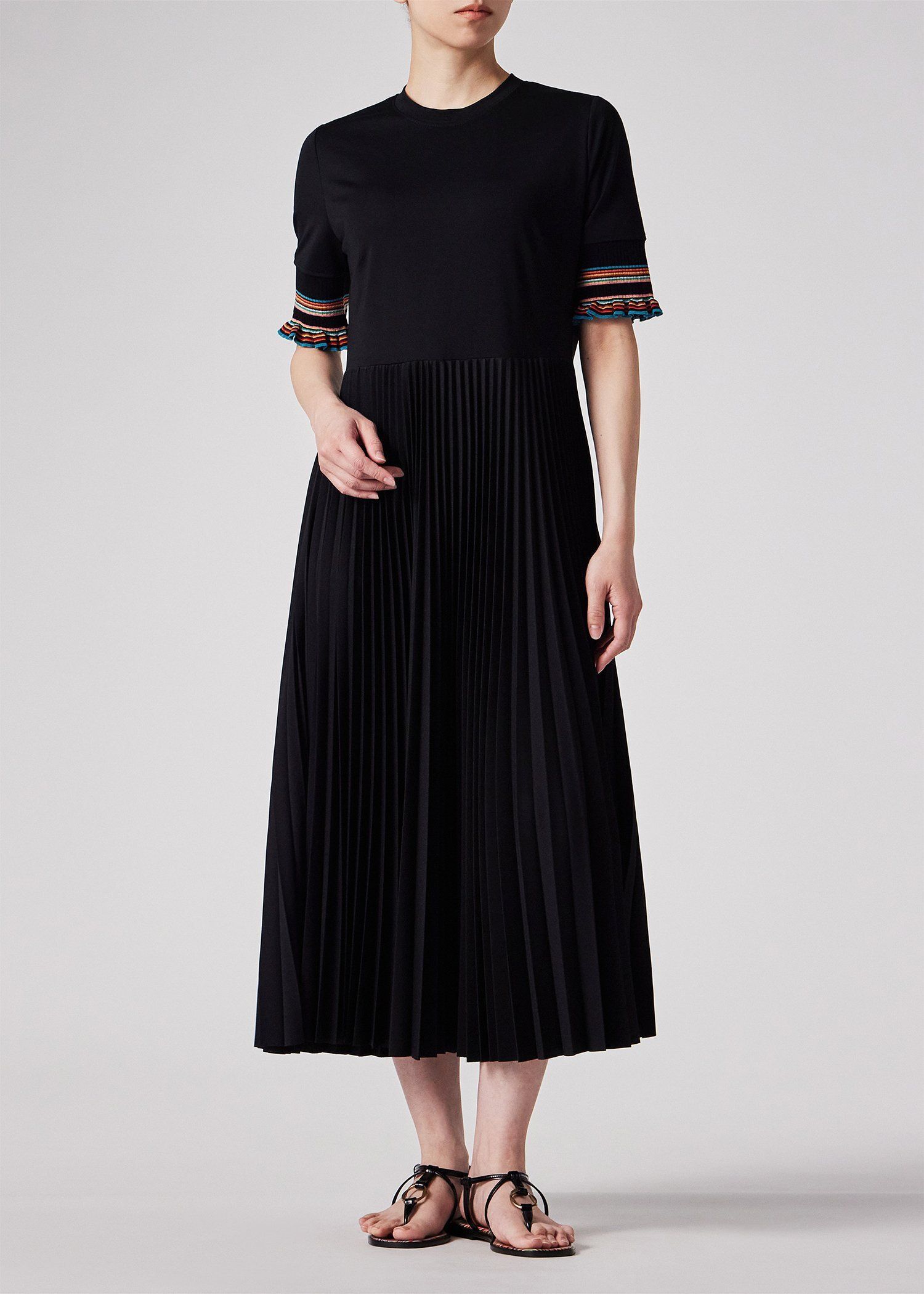 ウィメンズ "Signature Stripe" プリーツ ドッキング ワンピース