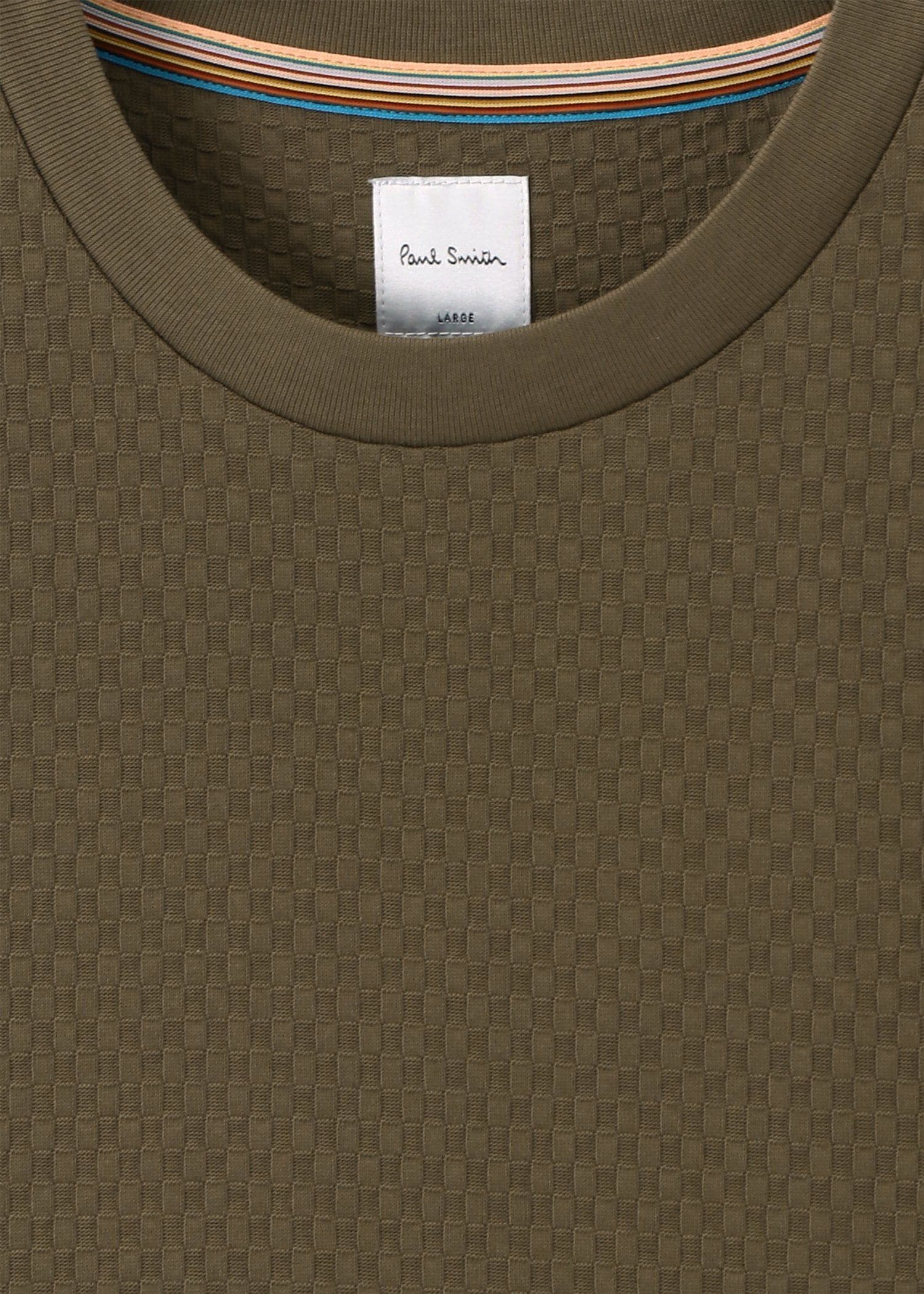"Cropped Logo"ジャカードチェック 半袖カットソー