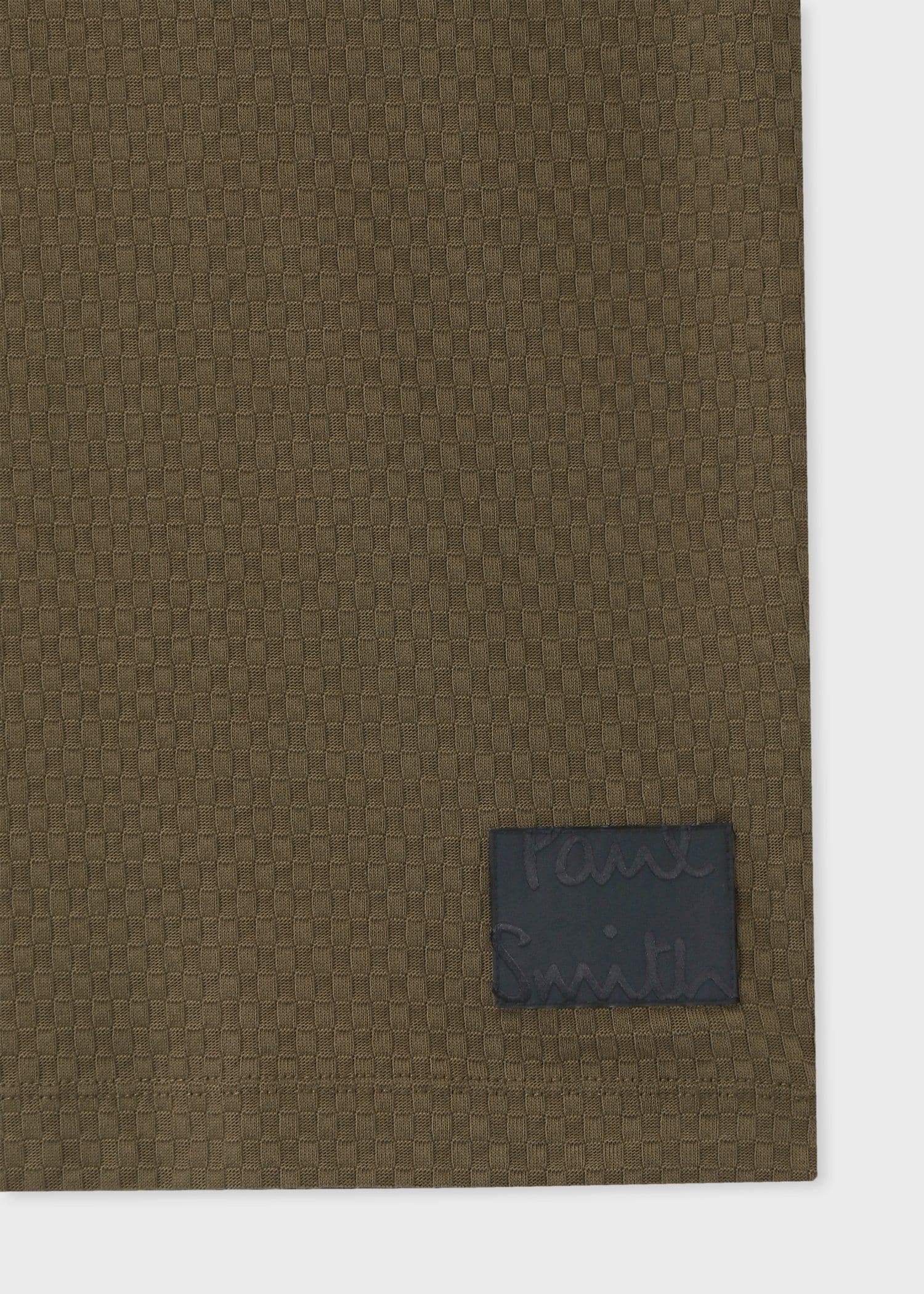 "Cropped Logo"ジャカードチェック 半袖カットソー