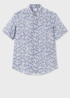 "Textured Floral" 半袖シャツ