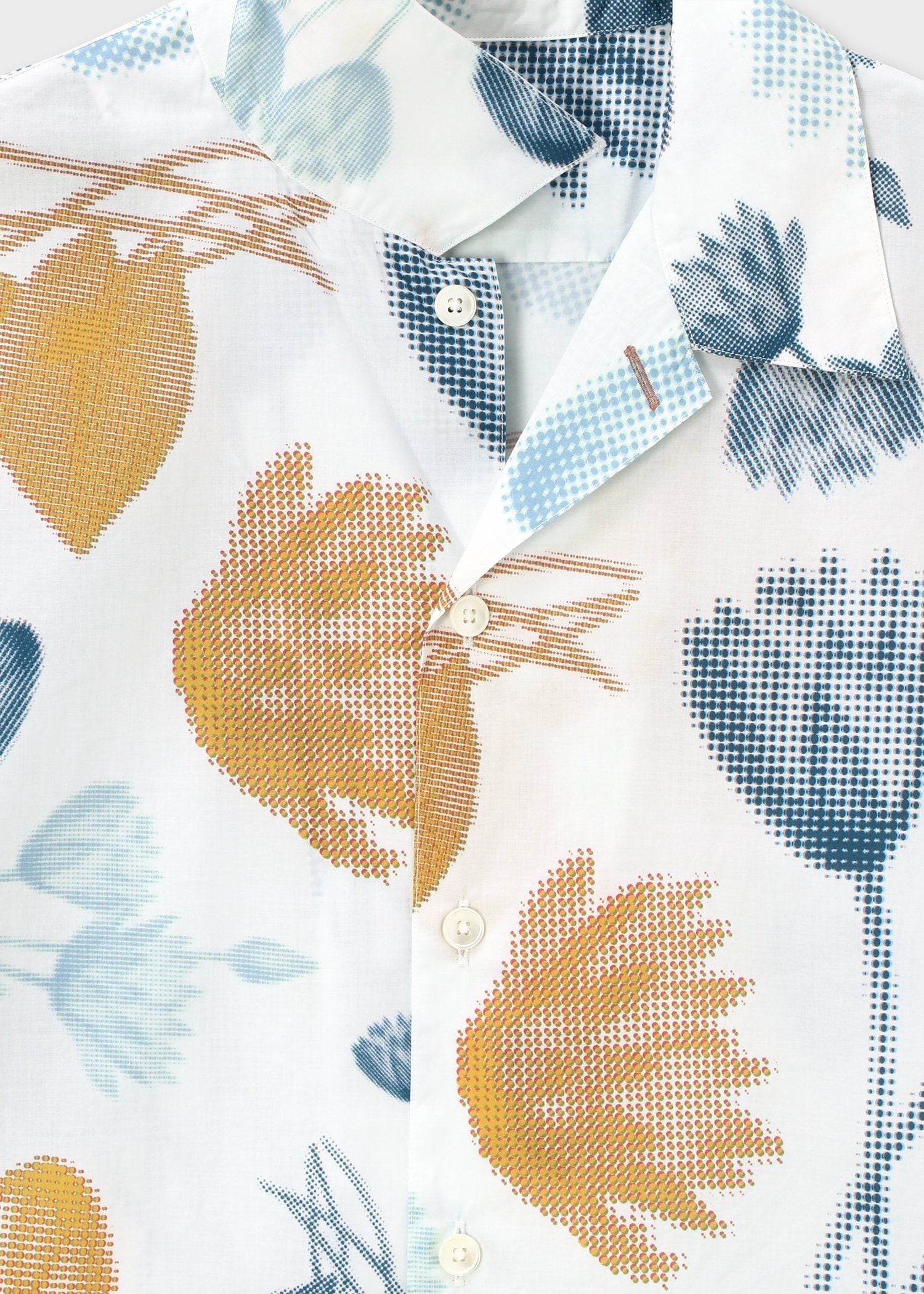 "Half Tone Floral" オープンカラーシャツ