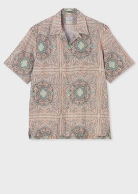 "Paisley Hanky" オープンカラーシャツ