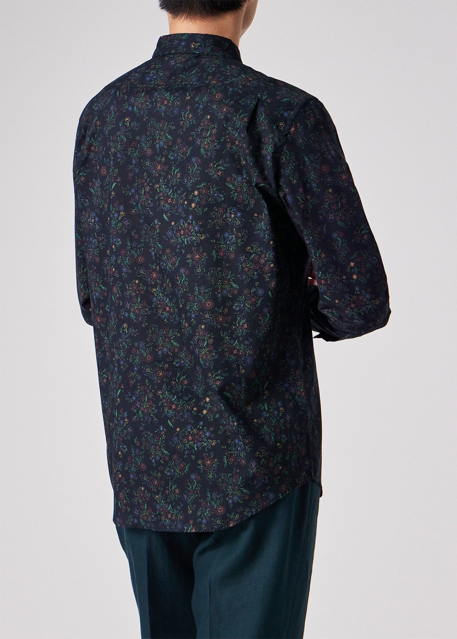 "Outline Floral" カジュアルシャツ