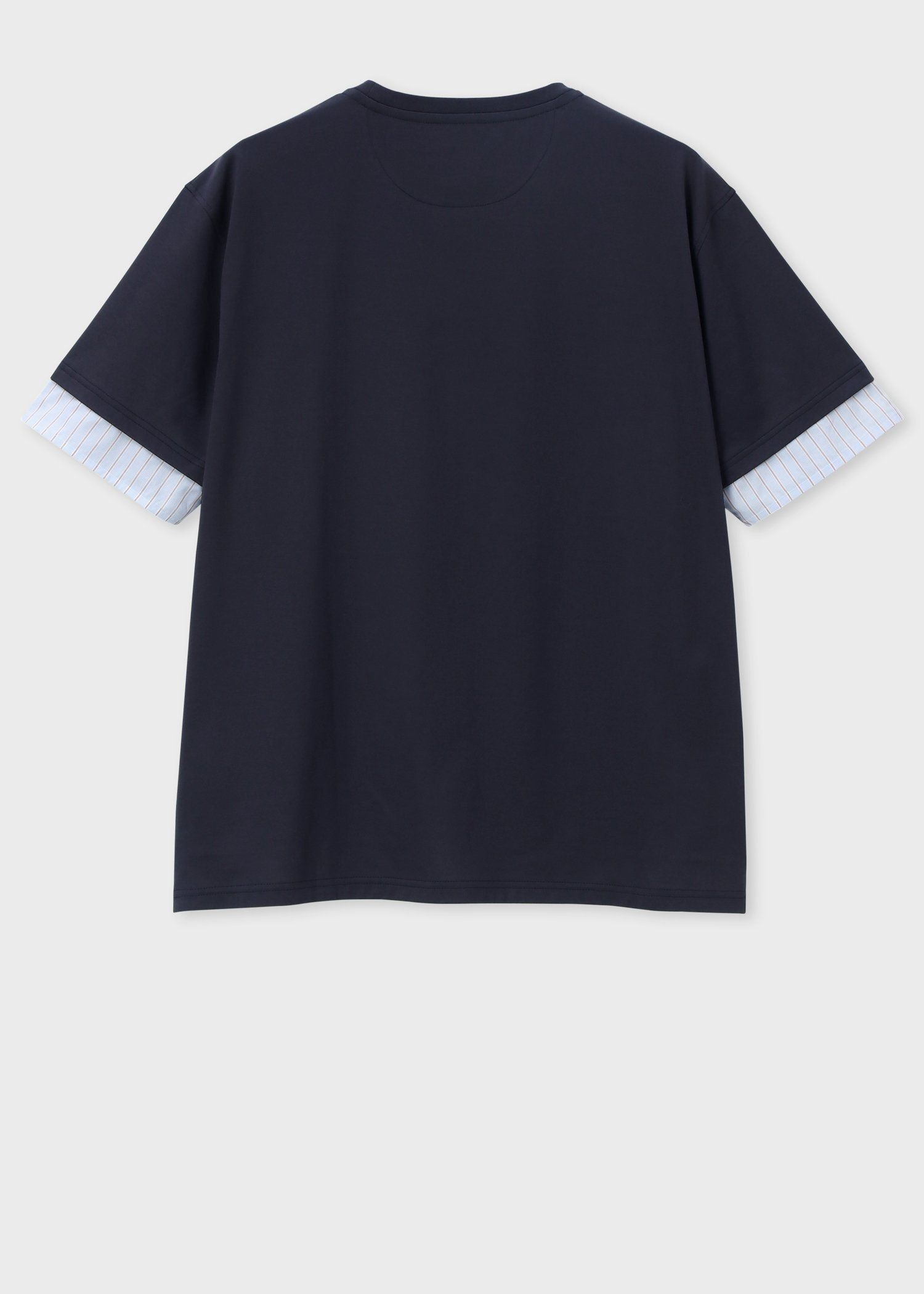 ストライプシャツスリーブ 半袖Tシャツ