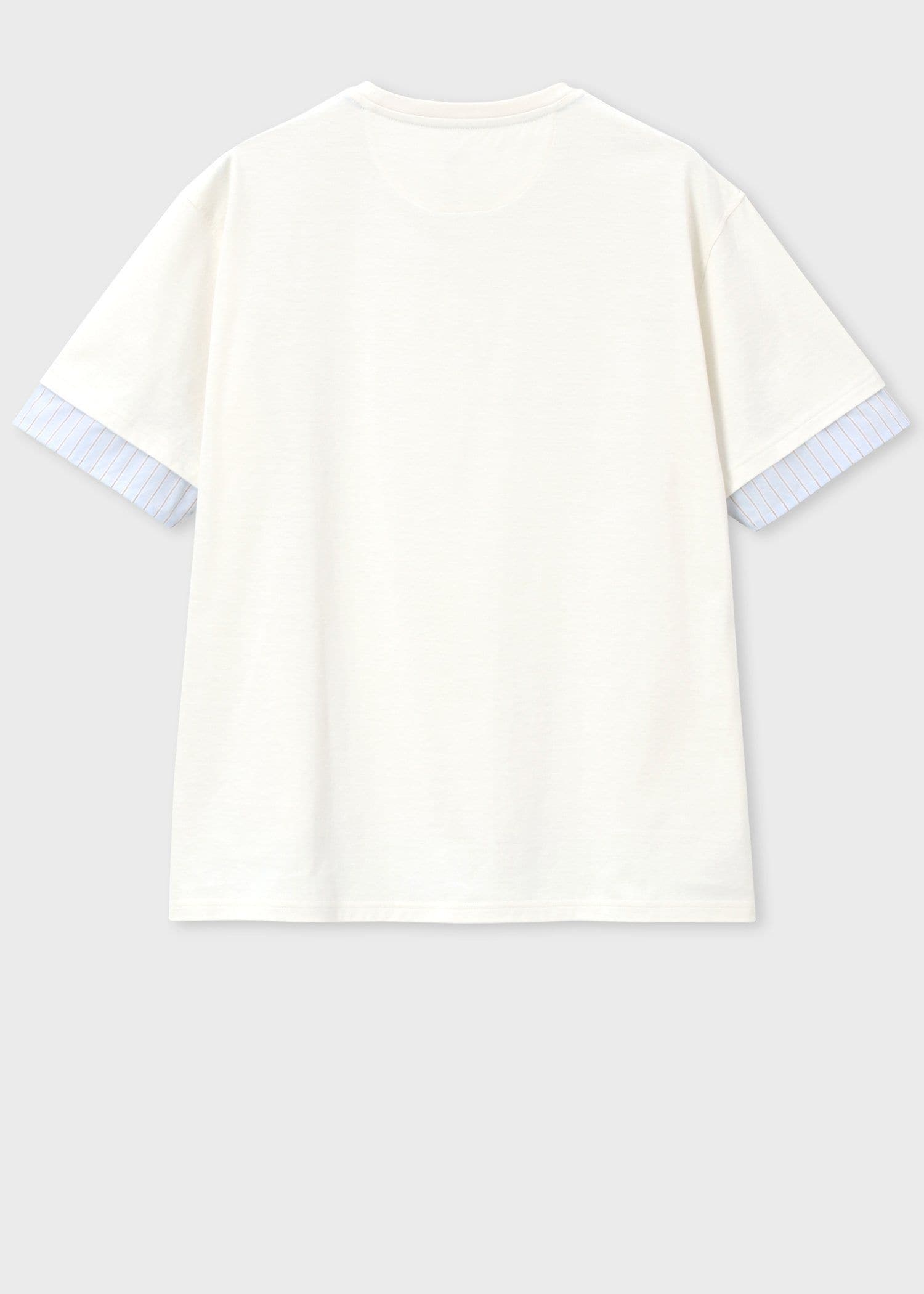 ストライプシャツスリーブ 半袖Tシャツ