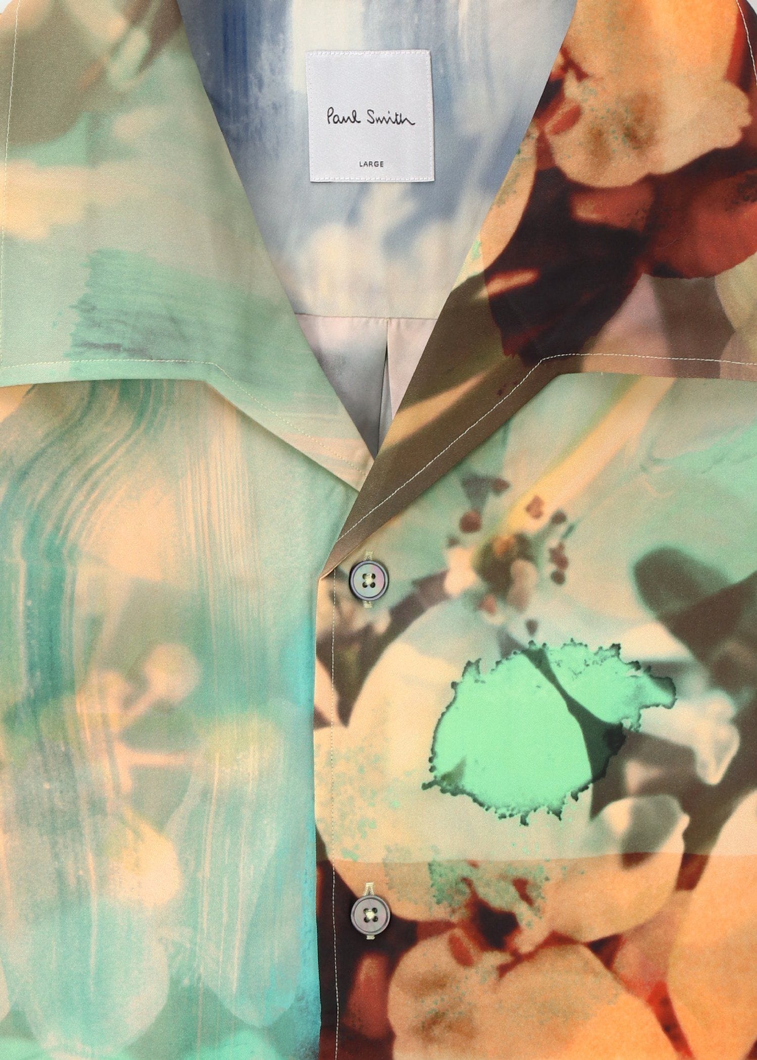"Painted Photograph" オープンカラーシャツ