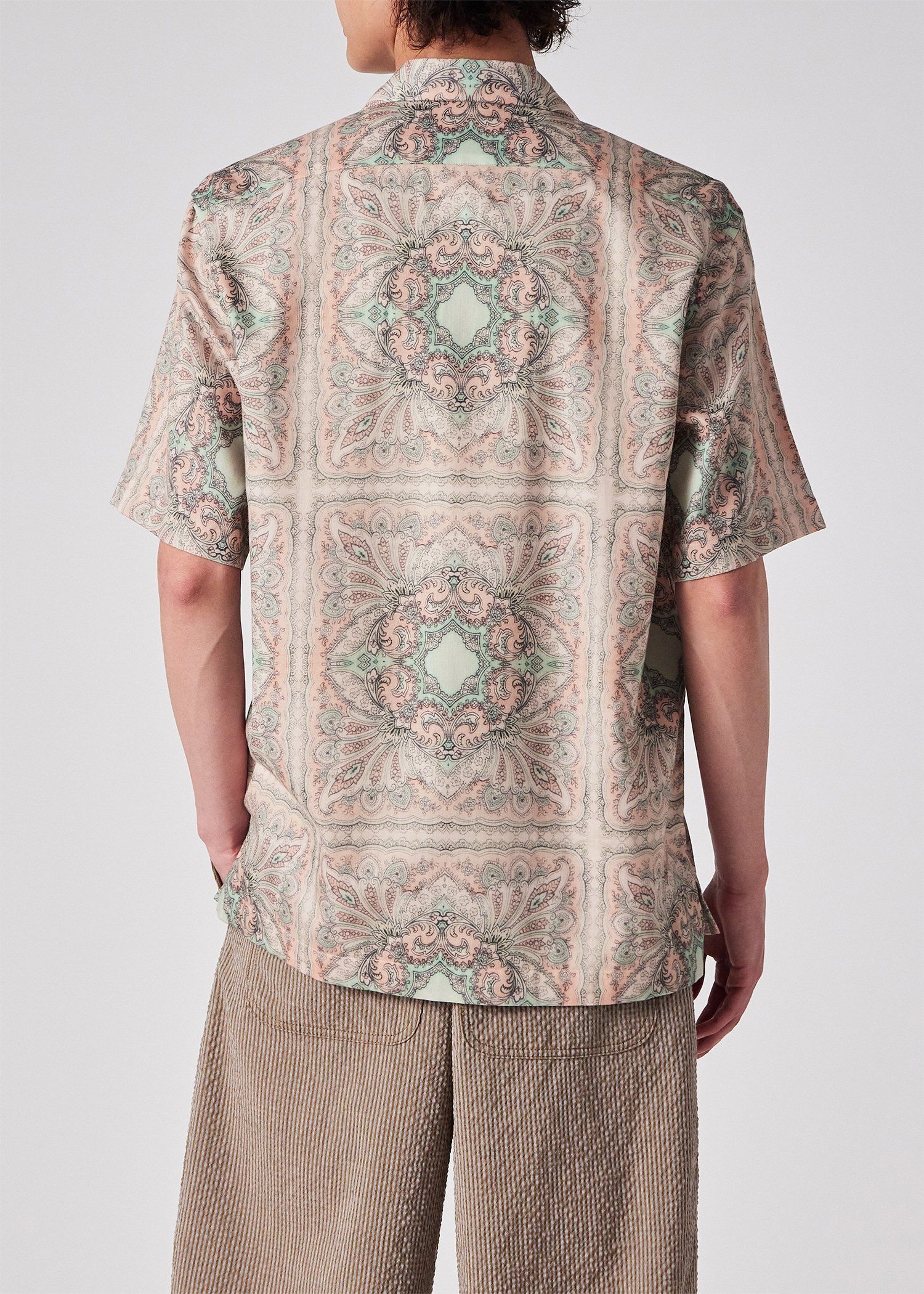 "Paisley Hanky" オープンカラーシャツ