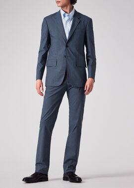 メランジストレッチコットン 2B ジャケット（ブルー） ｜ポール・スミス