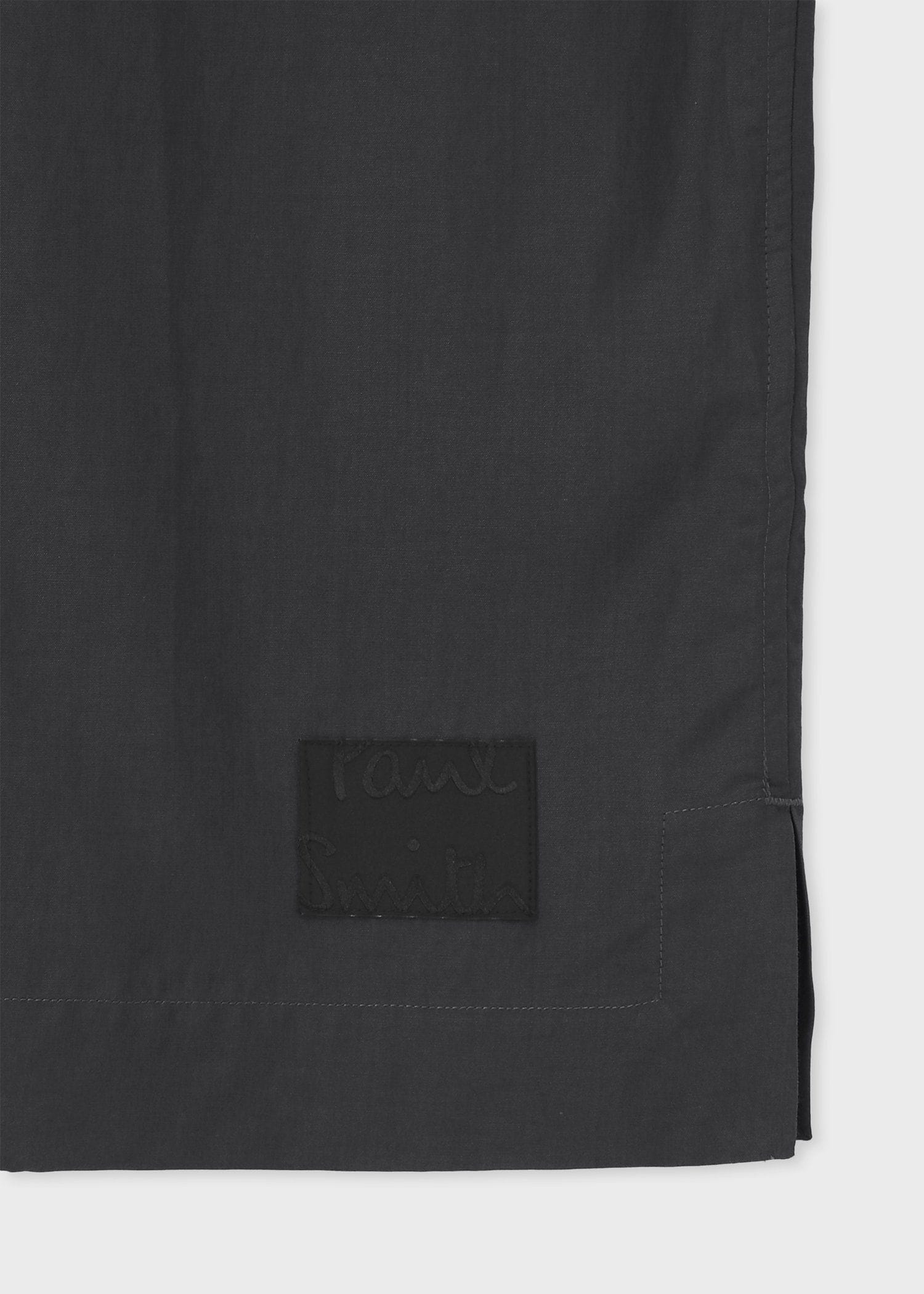 "Cropped Logo" ソリッド オープンカラーシャツ