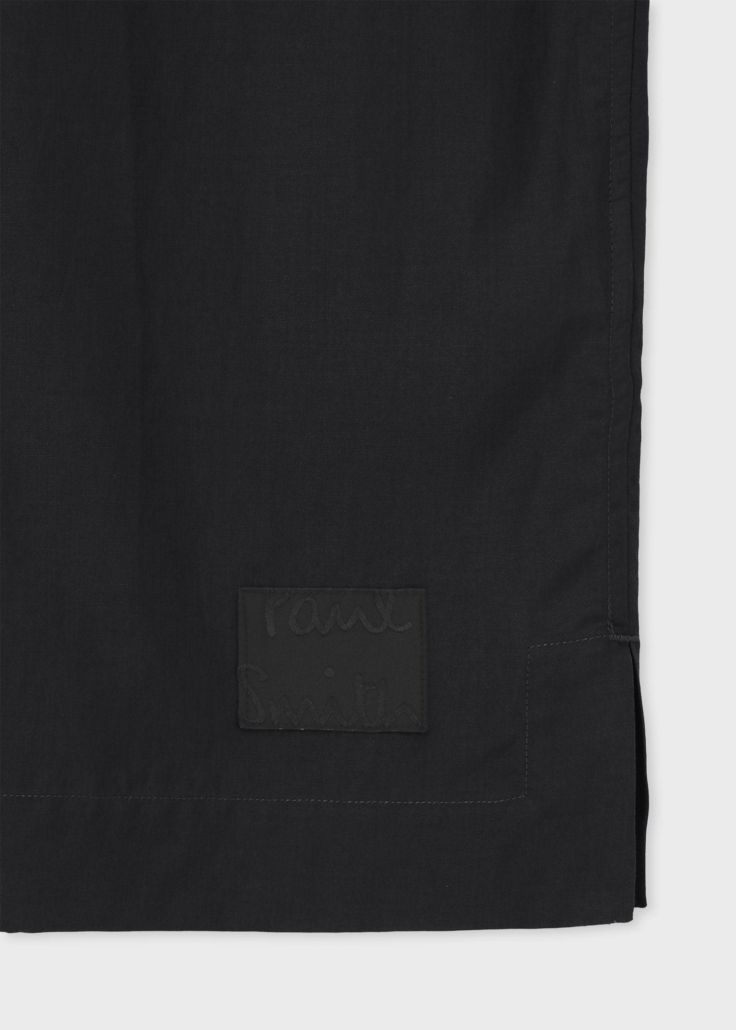 "Cropped Logo" ソリッド オープンカラーシャツ